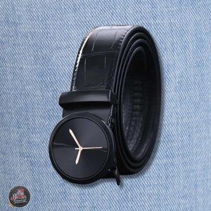 Embossed litchi belt Automatic buckle (NEW)